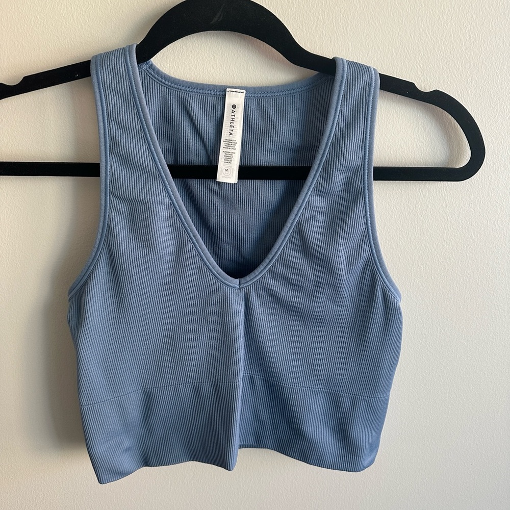 Athleta Aurora Seamless Crop Rib Tank Size Medium